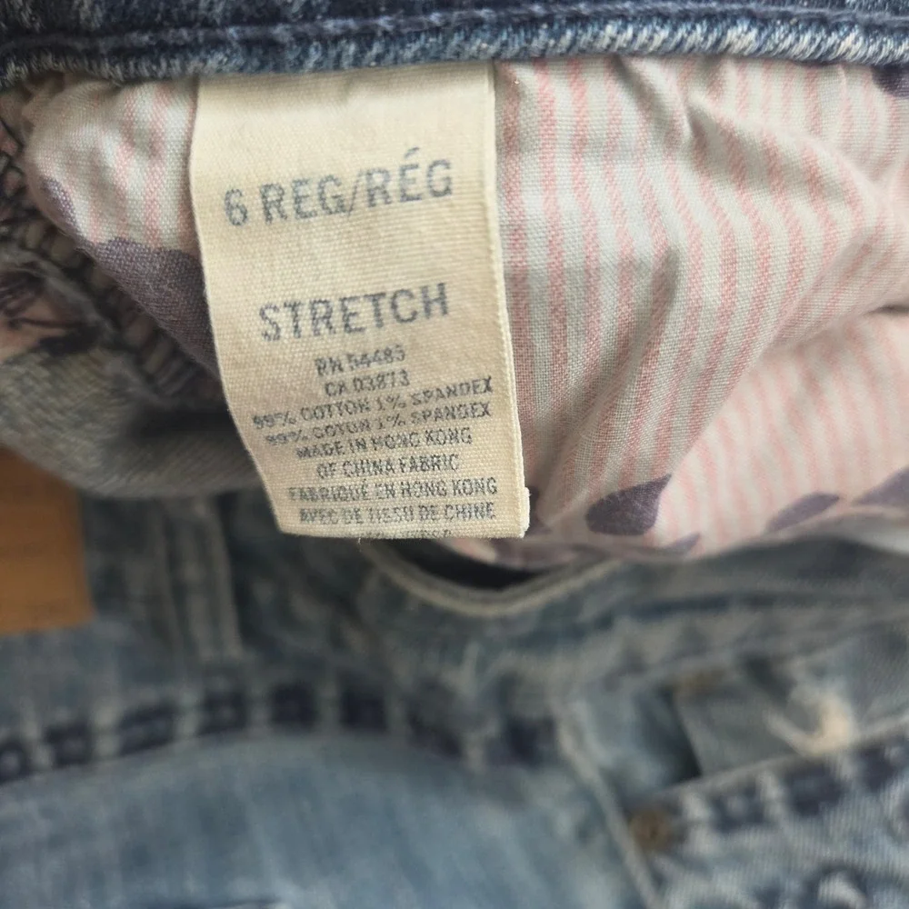 Y2K American Eagle Flare‎ Jeans 6 Low Rise Stretch  Embroidered Distressed 6R
